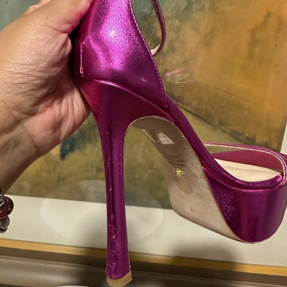 🌹STUART WEITZMAN 🌹Nudistcurve Platform Sandal In Azalea Size: 6B - Picture 11 of 16